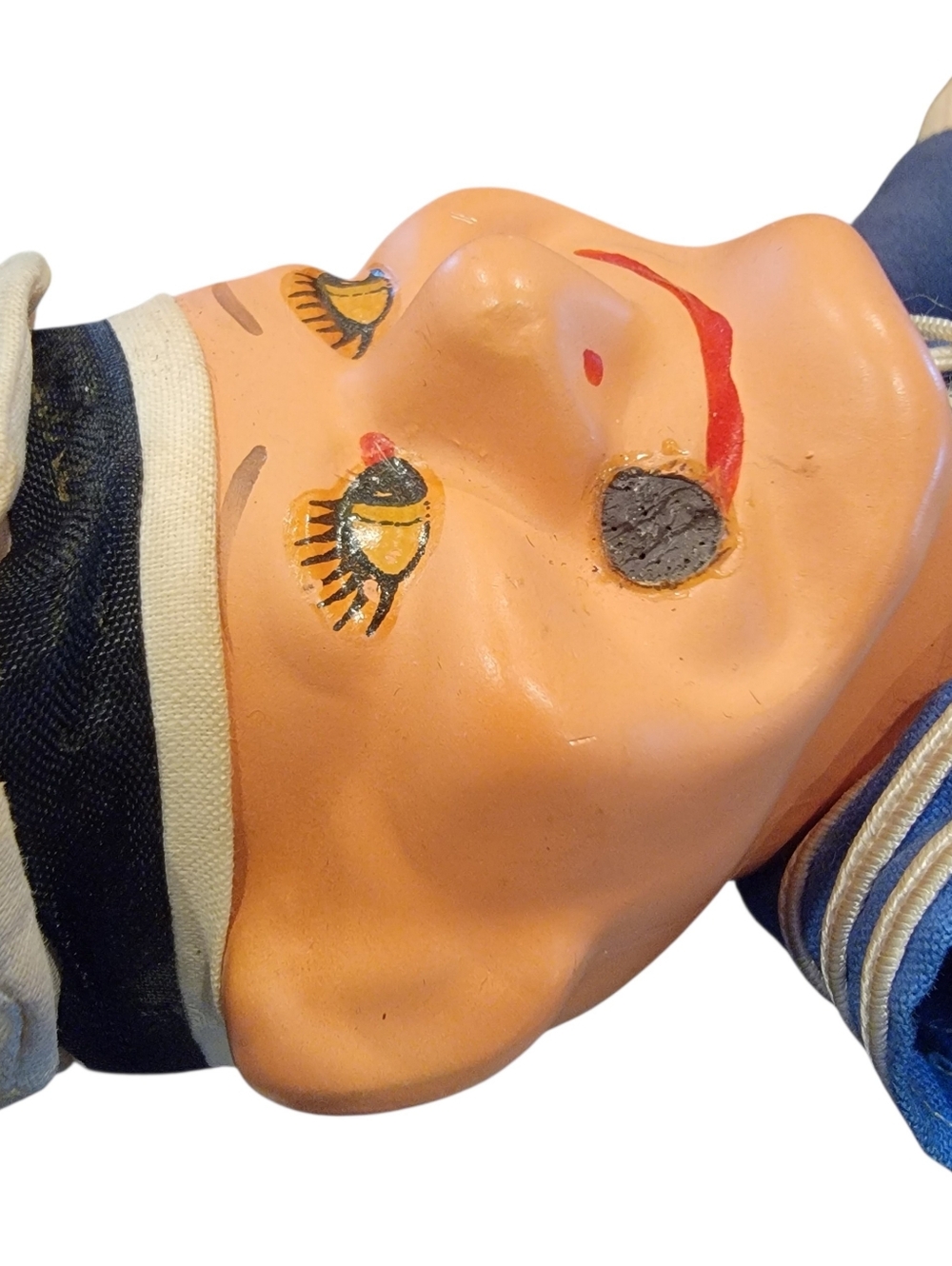 Vintage Sailor Doll Nautical Figure 12” Cloth Body Hard Head - Picture 3 of 5